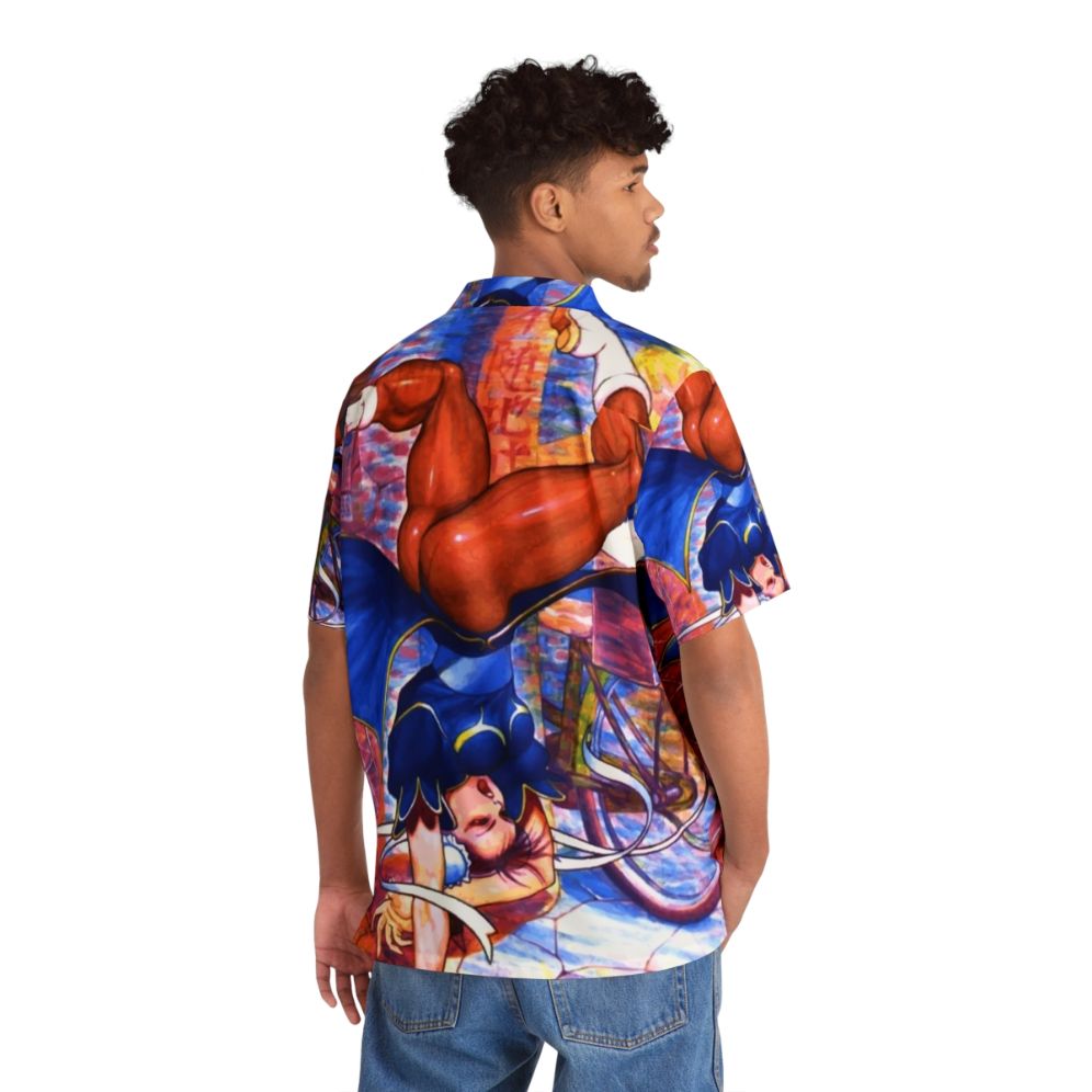 Chun Li Hawaiian Shirt II - Retro Street Fighter Gaming Apparel - People Back