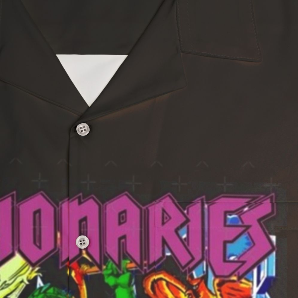 Visionaries 80s Hawaiian Shirt - Retro Psychedelic Vintage Inspired - Detail