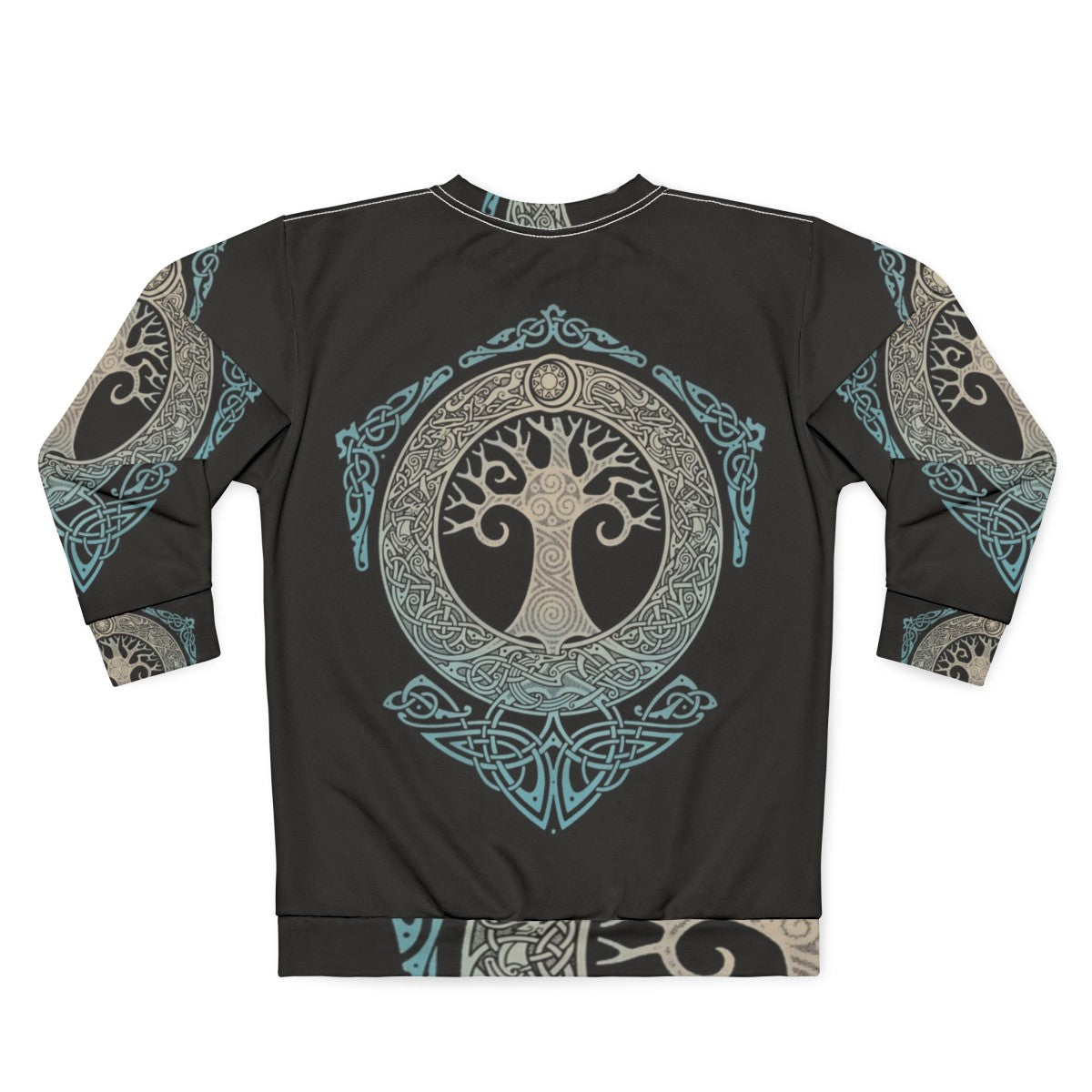 Yggdrasil tree of life sweatshirt with Norse mythology and tribal art design - Back