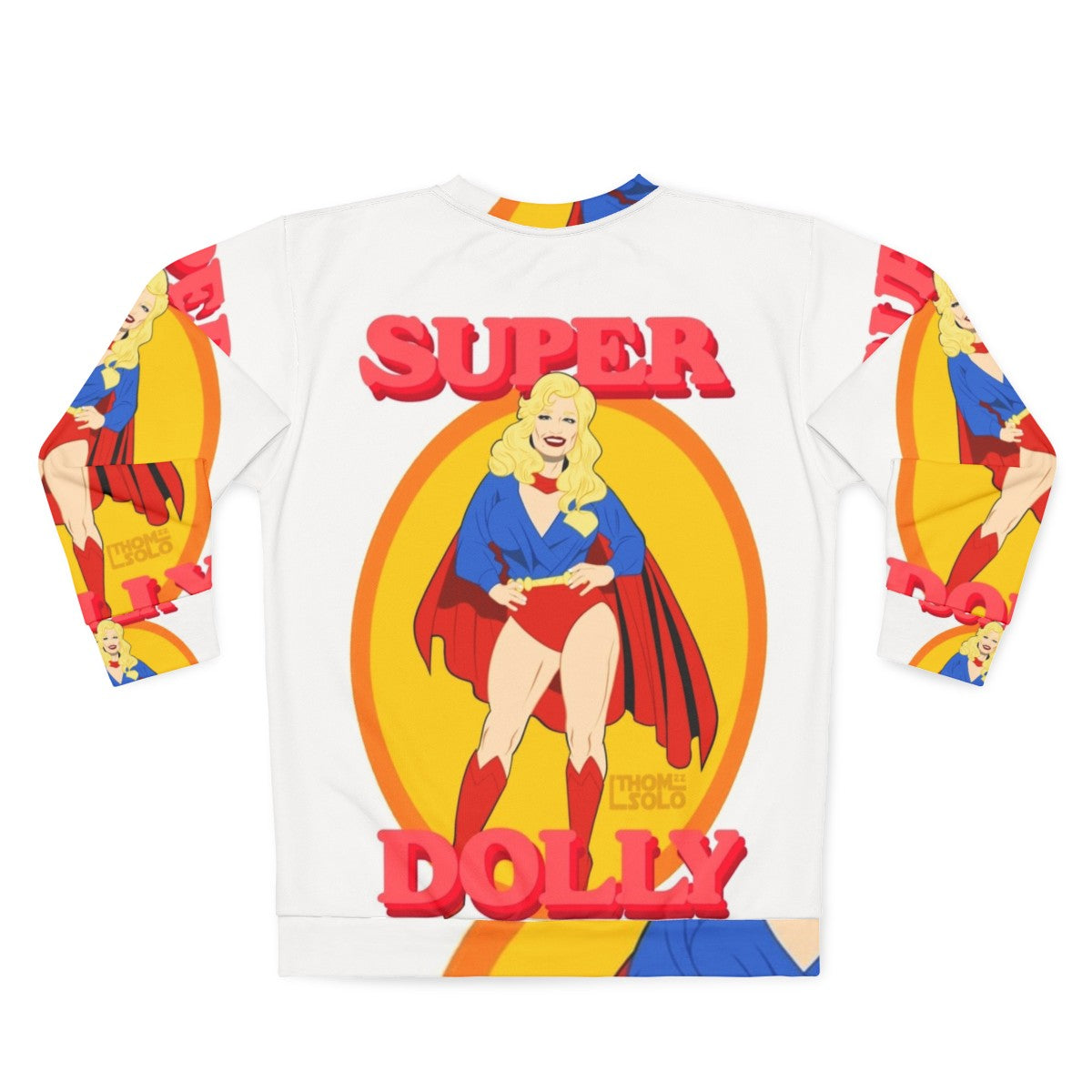 Dolly Parton inspired superhero sweatshirt - Back