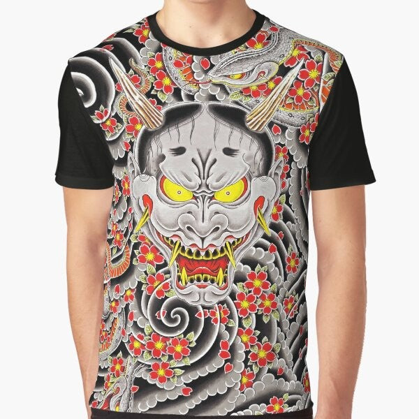 Goro Majima's Hannya demon blade graphic t-shirt from the Yakuza 0 video game.