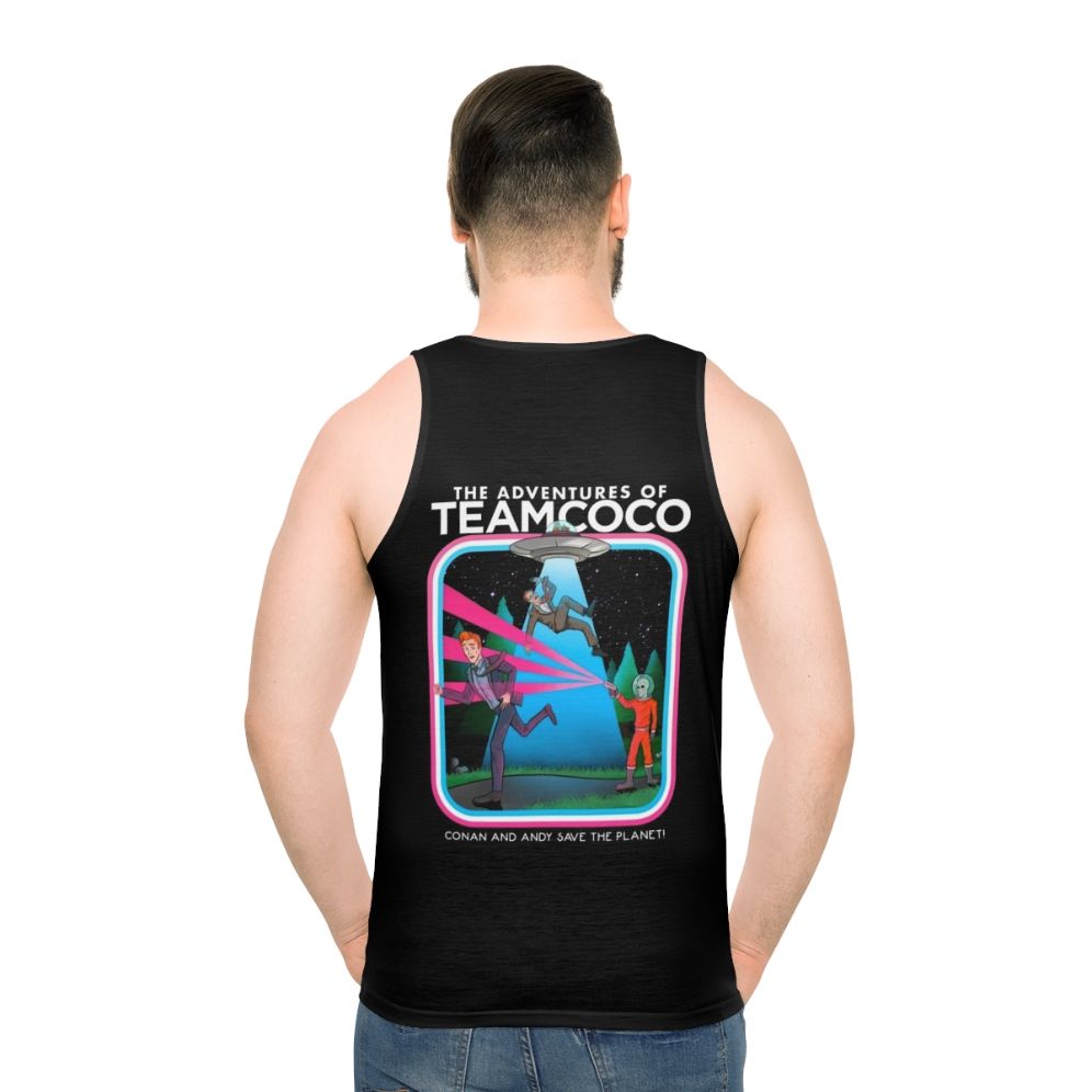 Team Coco Alien Abduction Unisex Tank Top - men back