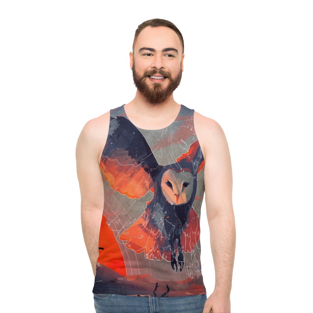 Owl hunter graphic tank top - men