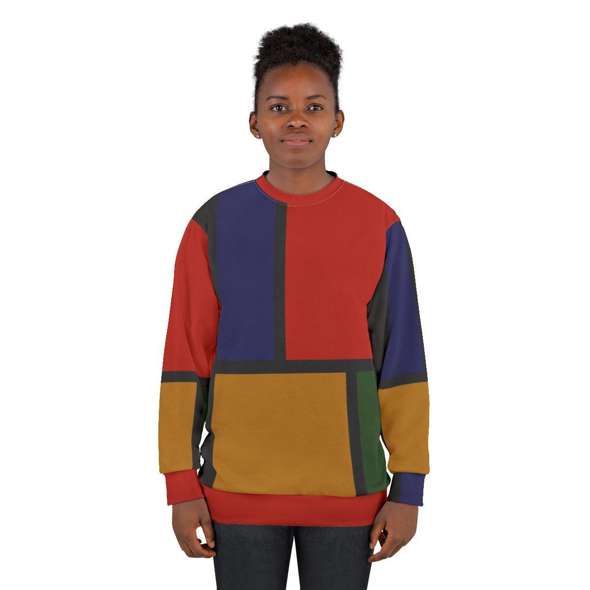 Colorful geometric pattern sweatshirt - women