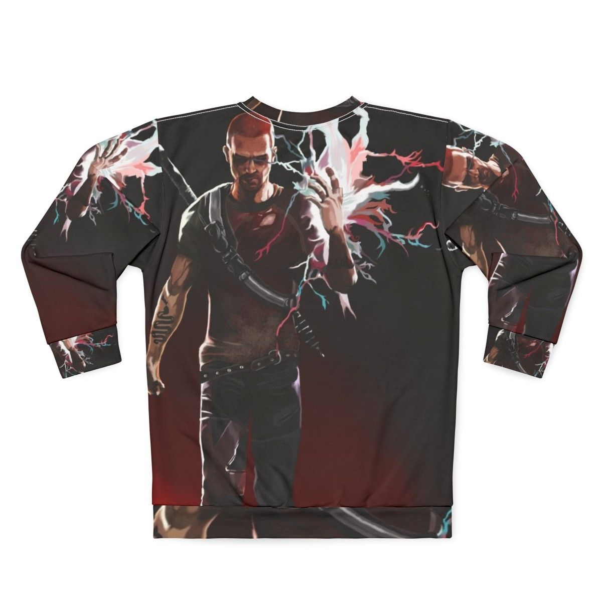 Infamous Evil Cole McGrath Painting Sweatshirt - Back