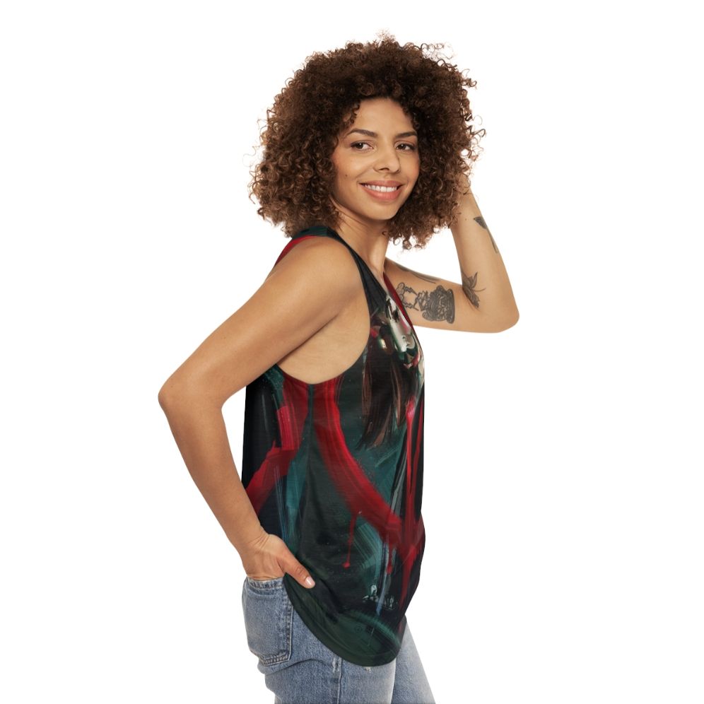 Unisex V For Vendetta Tank Top - women side