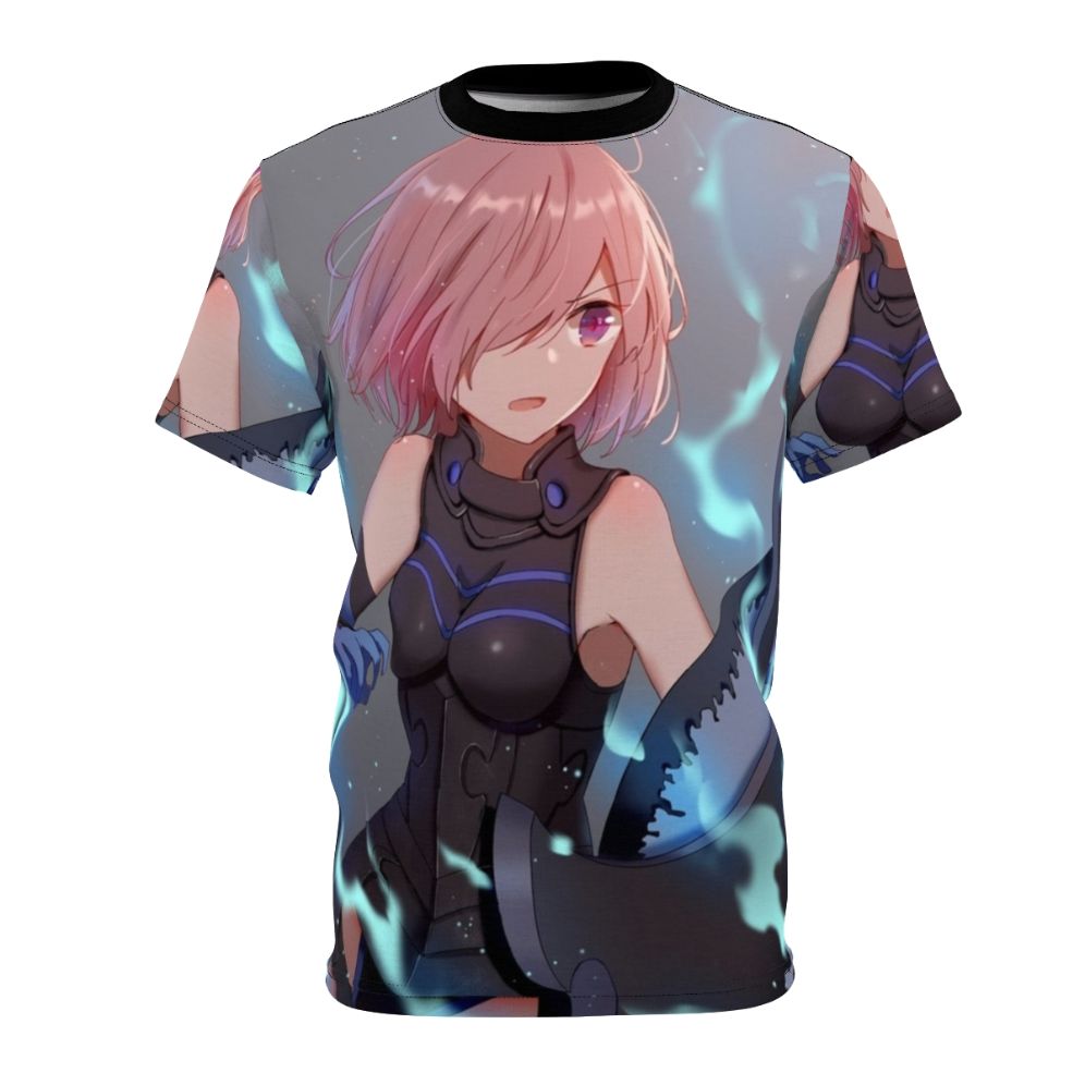 Fate inspired anime all-over-print t-shirt featuring characters and imagery from the popular manga and anime series.