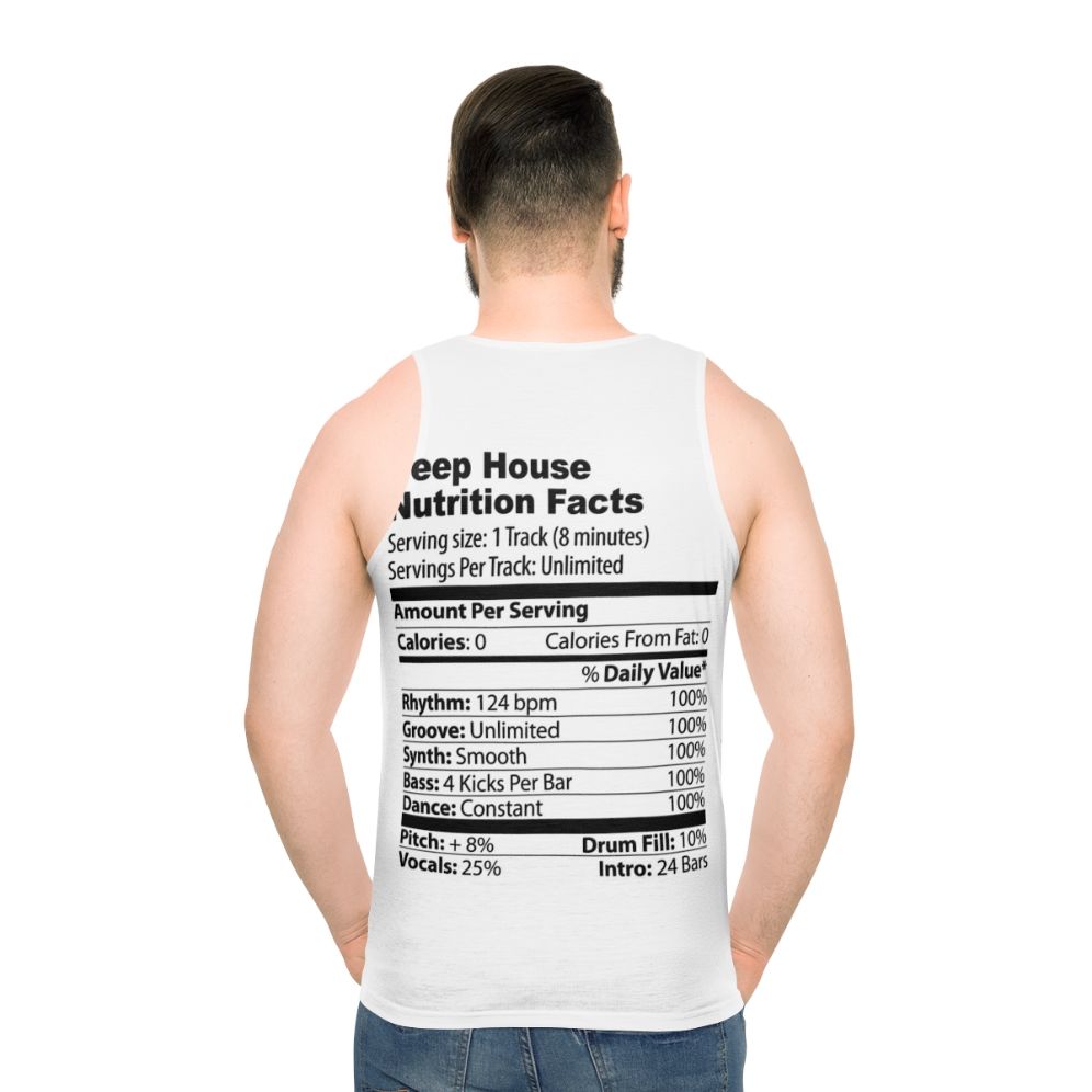 Unisex deep house dance tank top - men back