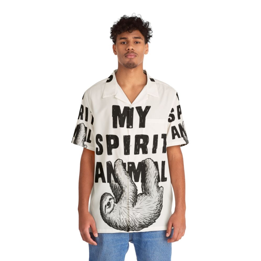 Sloth My Spirit Animal Hawaiian Shirt - People Front