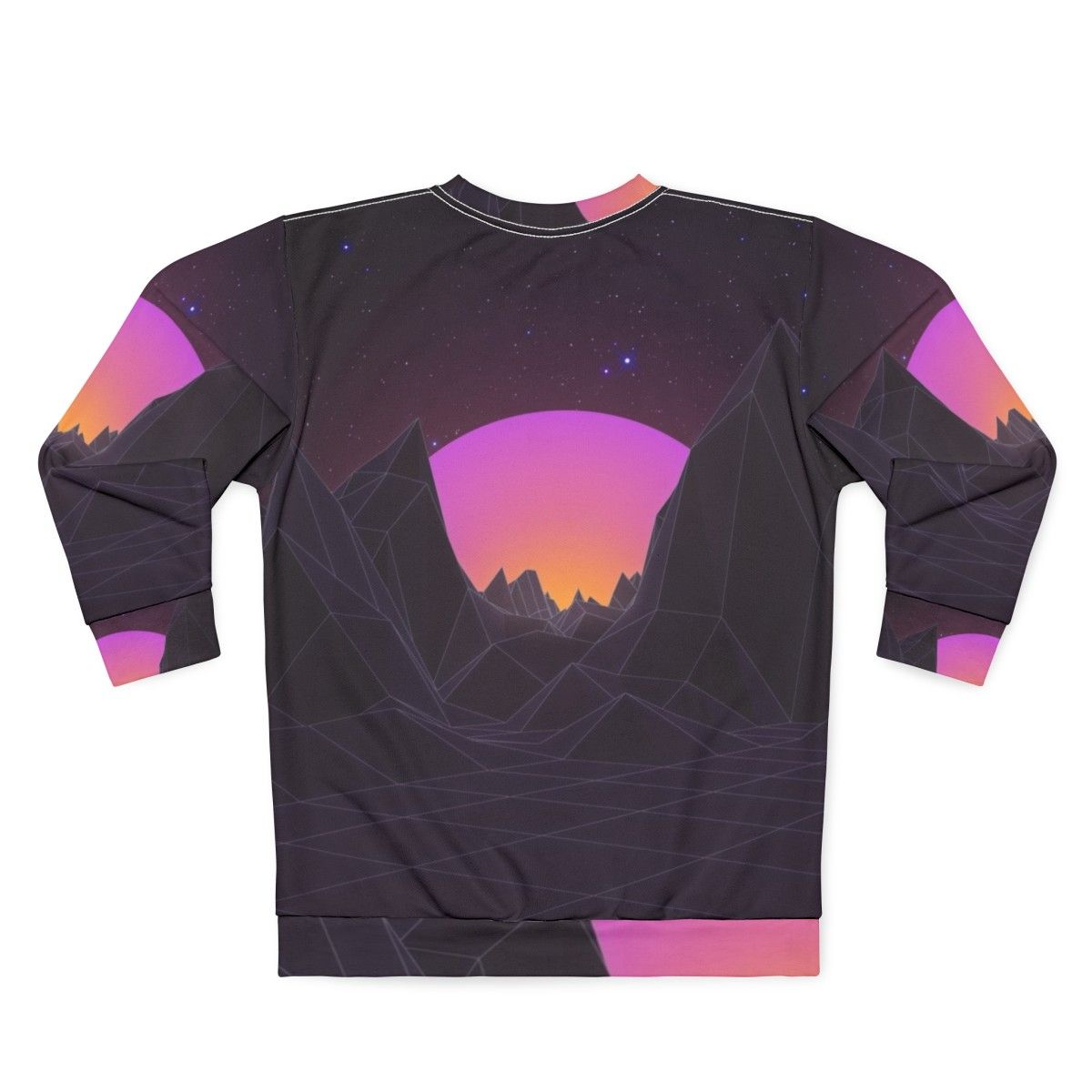 80s Retro Vaporwave Aesthetic Sweatshirt - Back