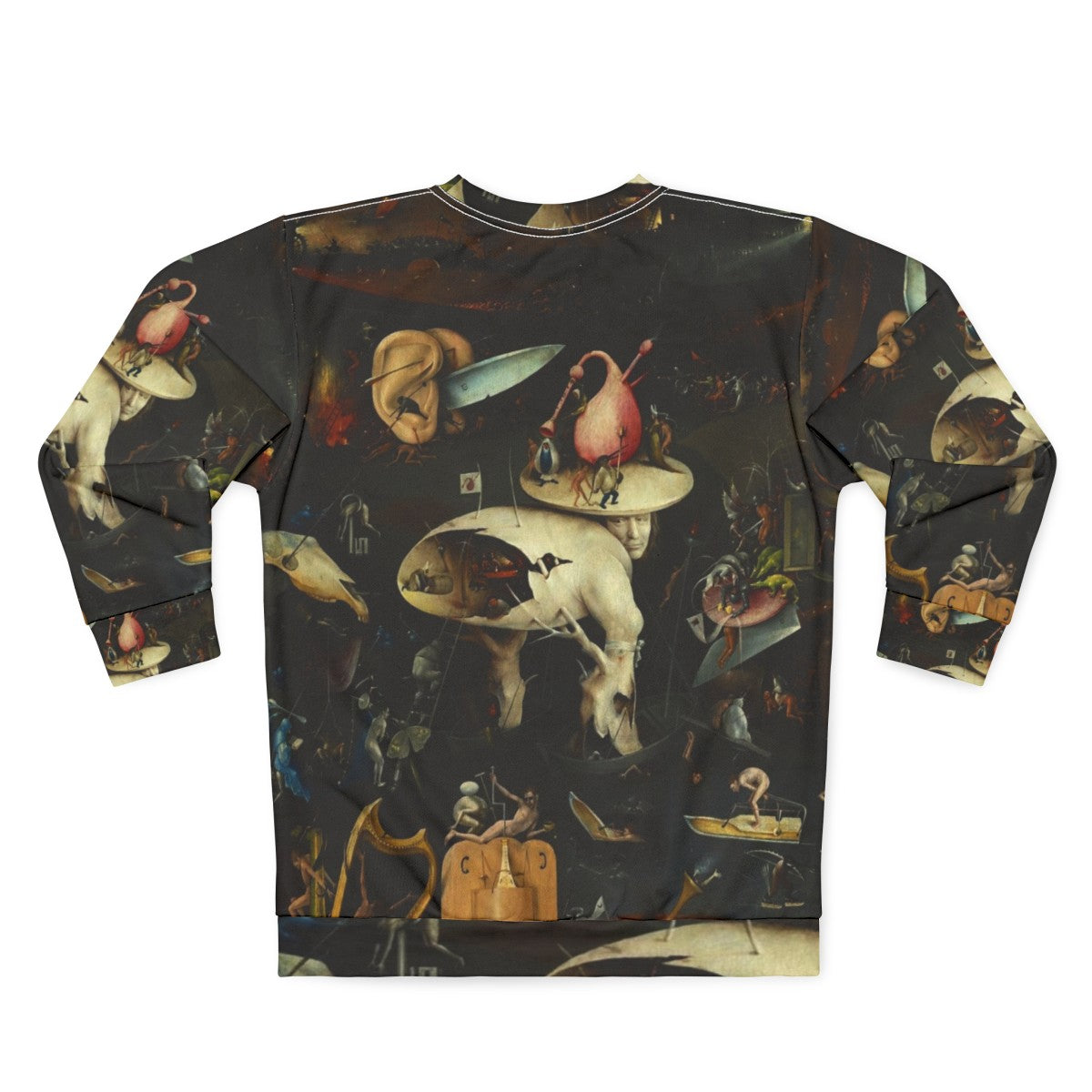 Hieronymus Bosch inspired sweatshirt featuring surreal "Hell" scene - Back