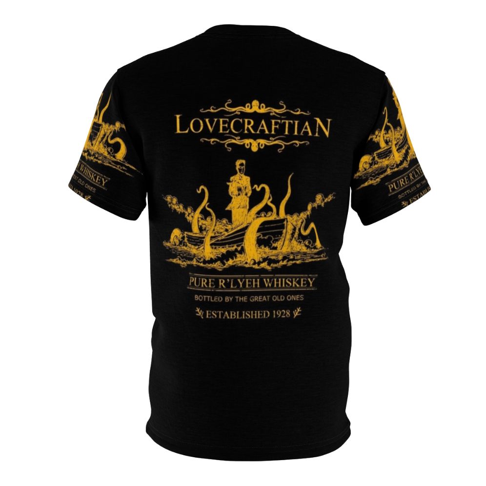 Lovecraftian Cthulhu Rlyeh Horror T-shirt with Cosmic Horror Design - Back