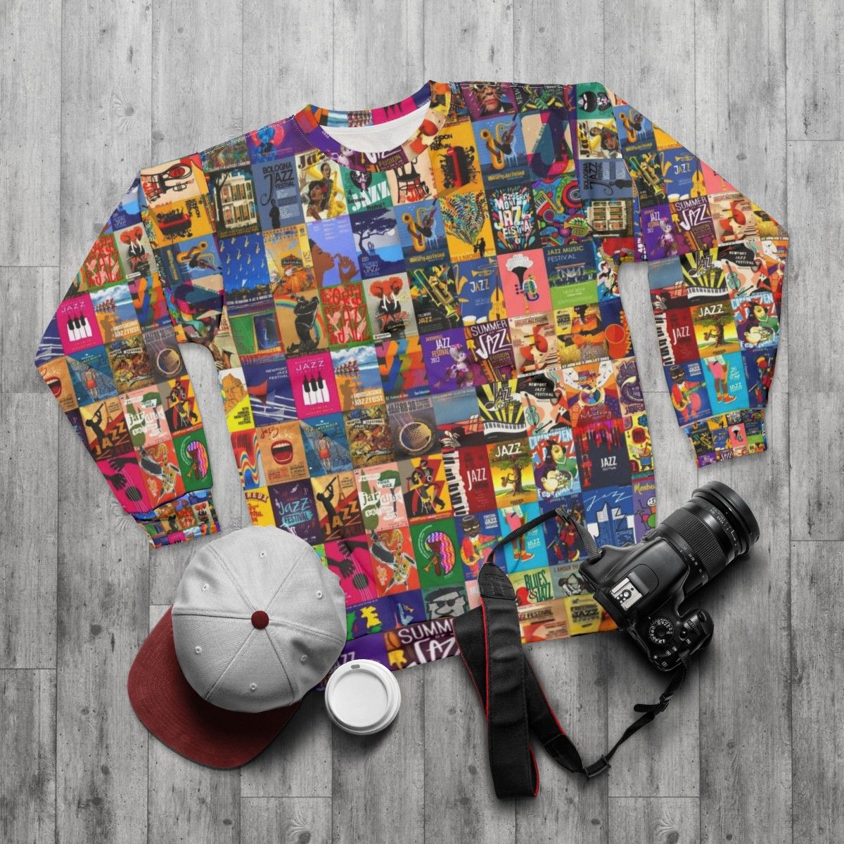 Jazz Festivals Music Sweatshirt - flat lay