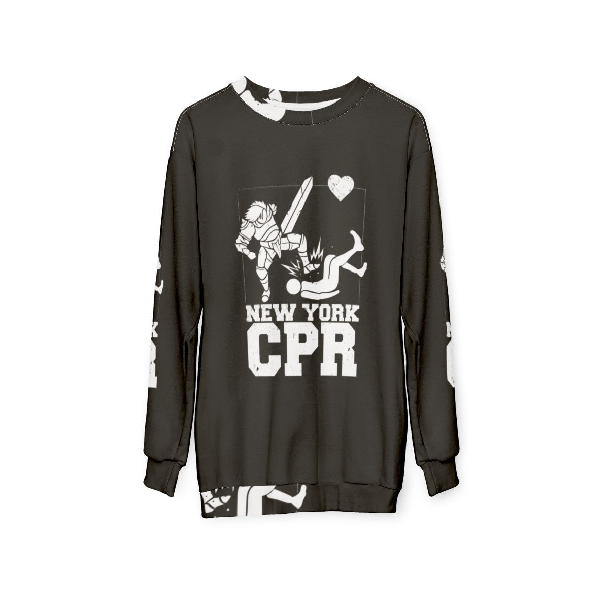 New York CPR Black Sweatshirt, video game merchandise - hanging