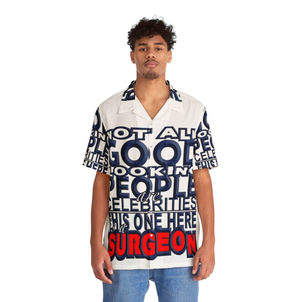 Surgeon wearing a colorful Hawaiian shirt - People Front