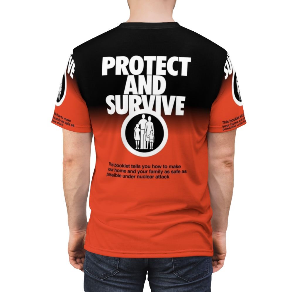 Protect And Survive Nuclear War T-Shirt Design - men back