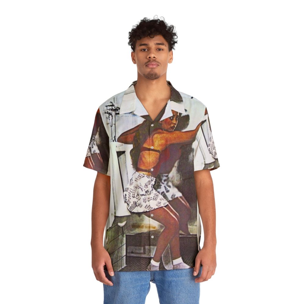 Head Games Classic Hawaiian Shirt with Guitar and Music Motif - People Front