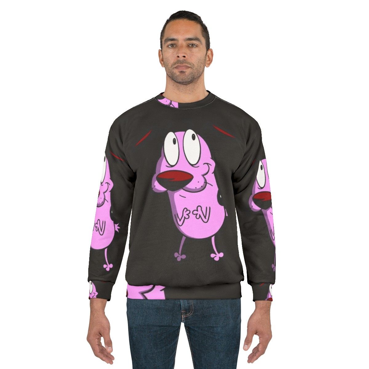 Courage the Cowardly Dog Sweatshirt with Anthropomorphic Dog - men