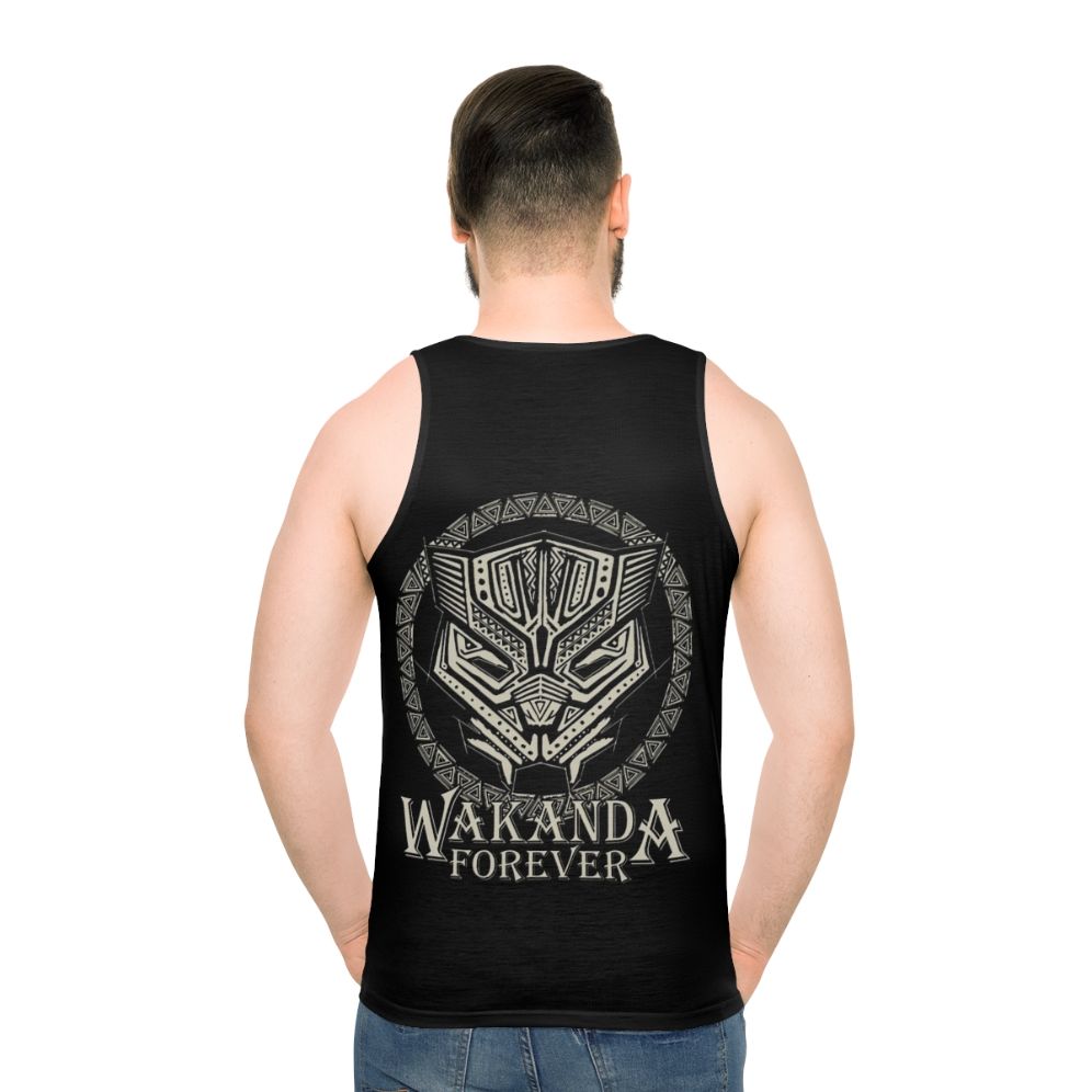 Wakanda Forever Unisex Marvel Comics Black Panther Tank Top - men back