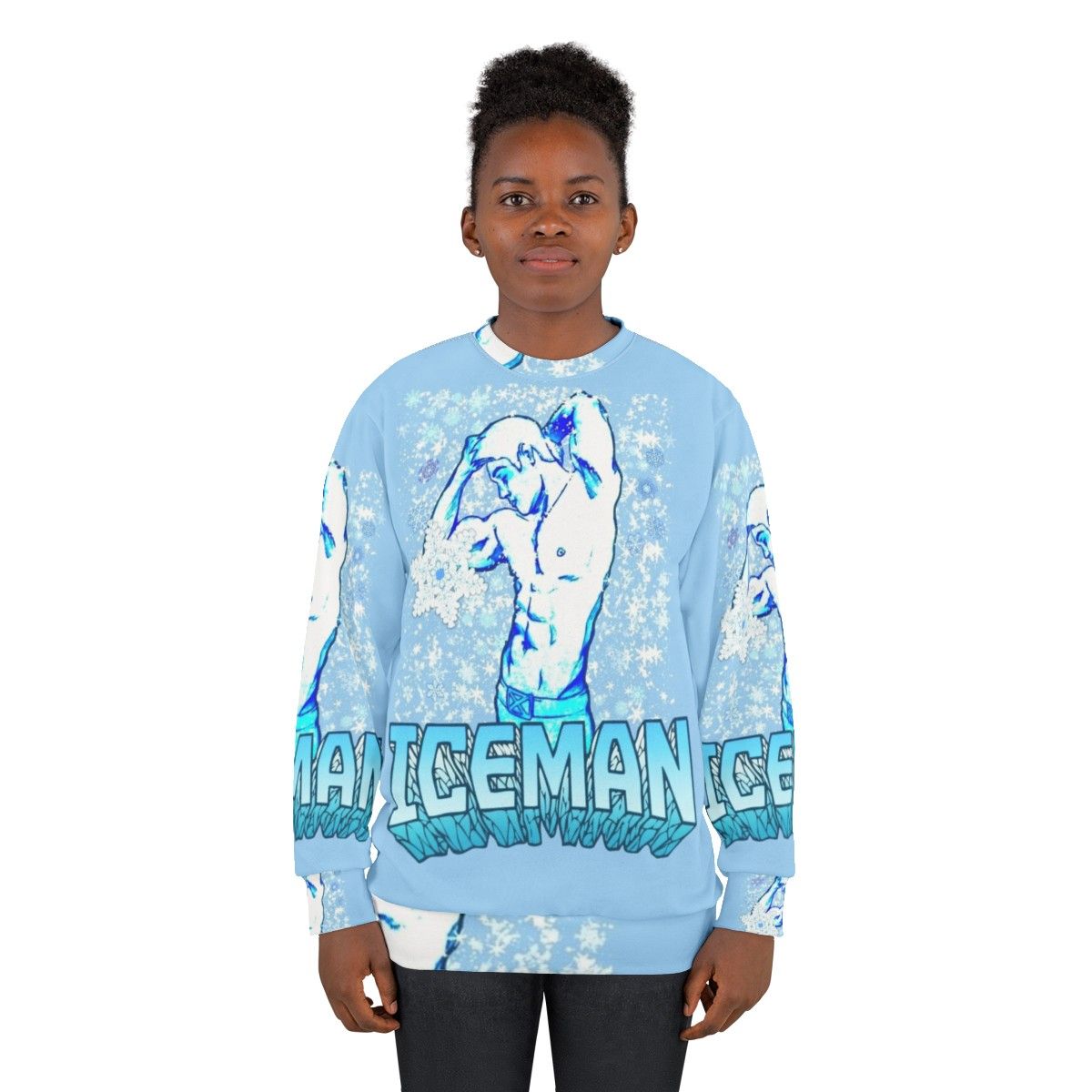 Iceman superhero sweatshirt featuring the X-Men character - women