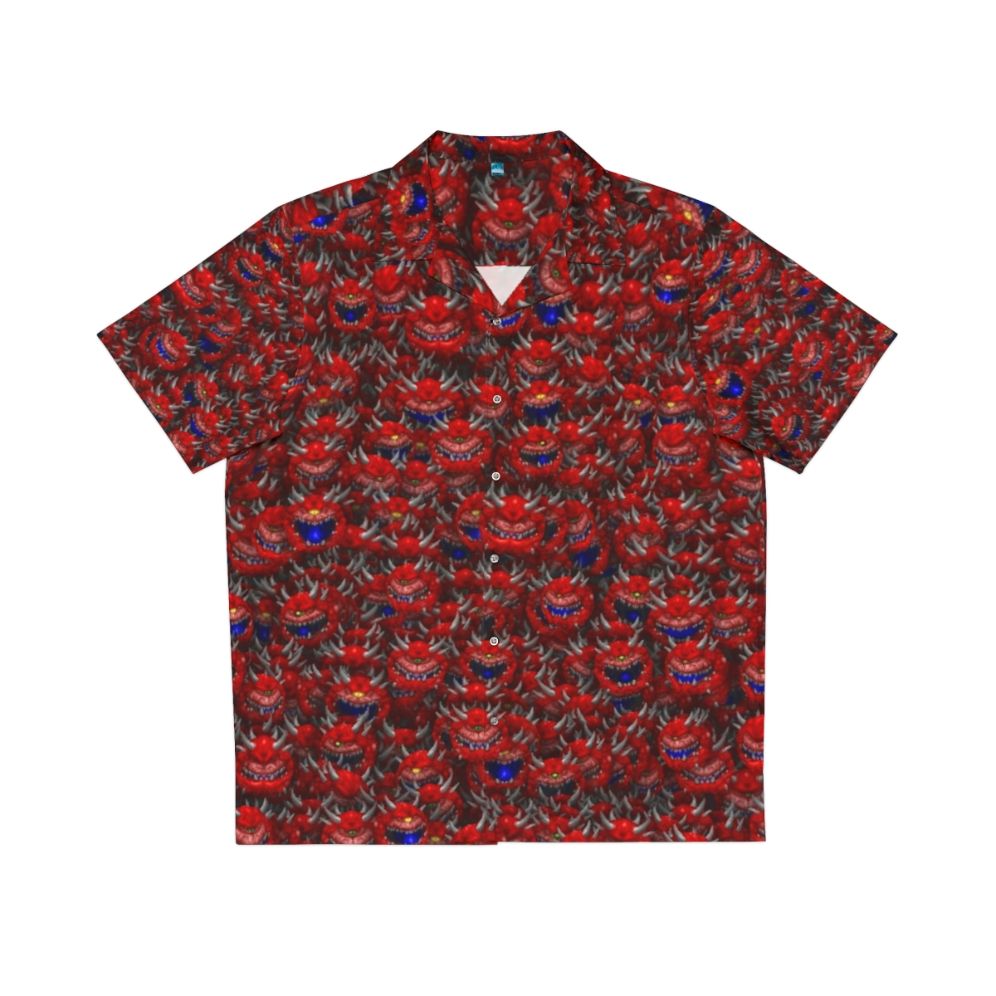 Cacodemon from Doom video game inspired Hawaiian shirt