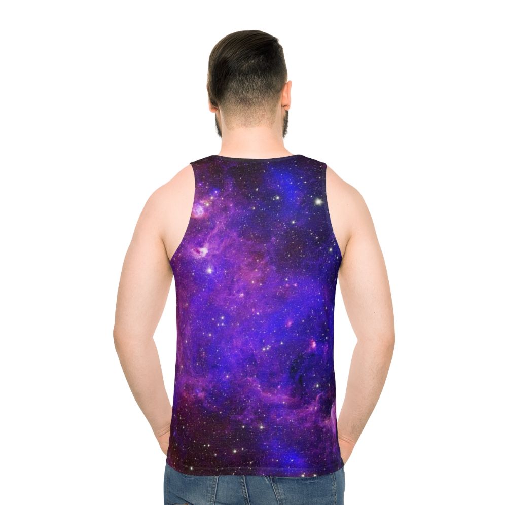 Galaxy Design Unisex Cosmic Tank Top - men back