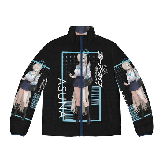 Blue Archive Asuna character portrait puffer jacket, featuring the beloved anime girl