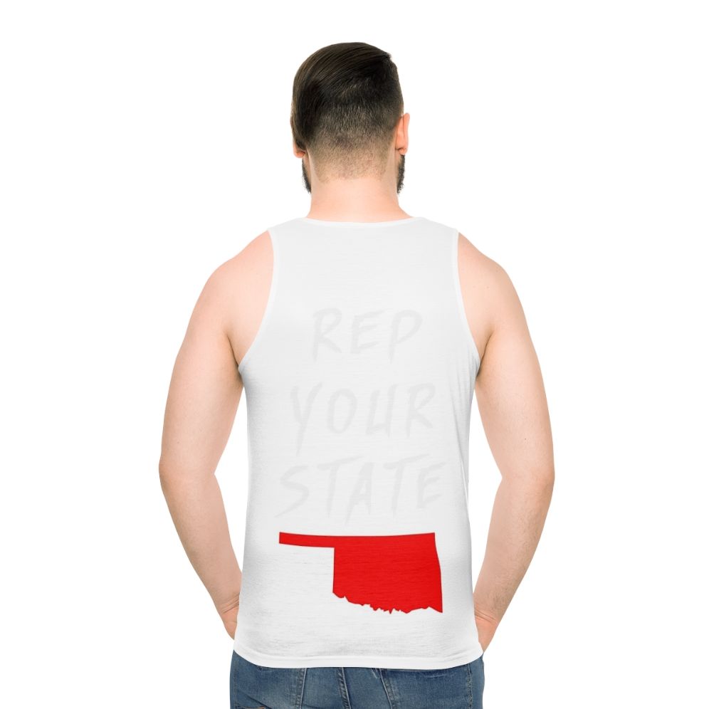 Oklahoma Unisex Tank Top - men back