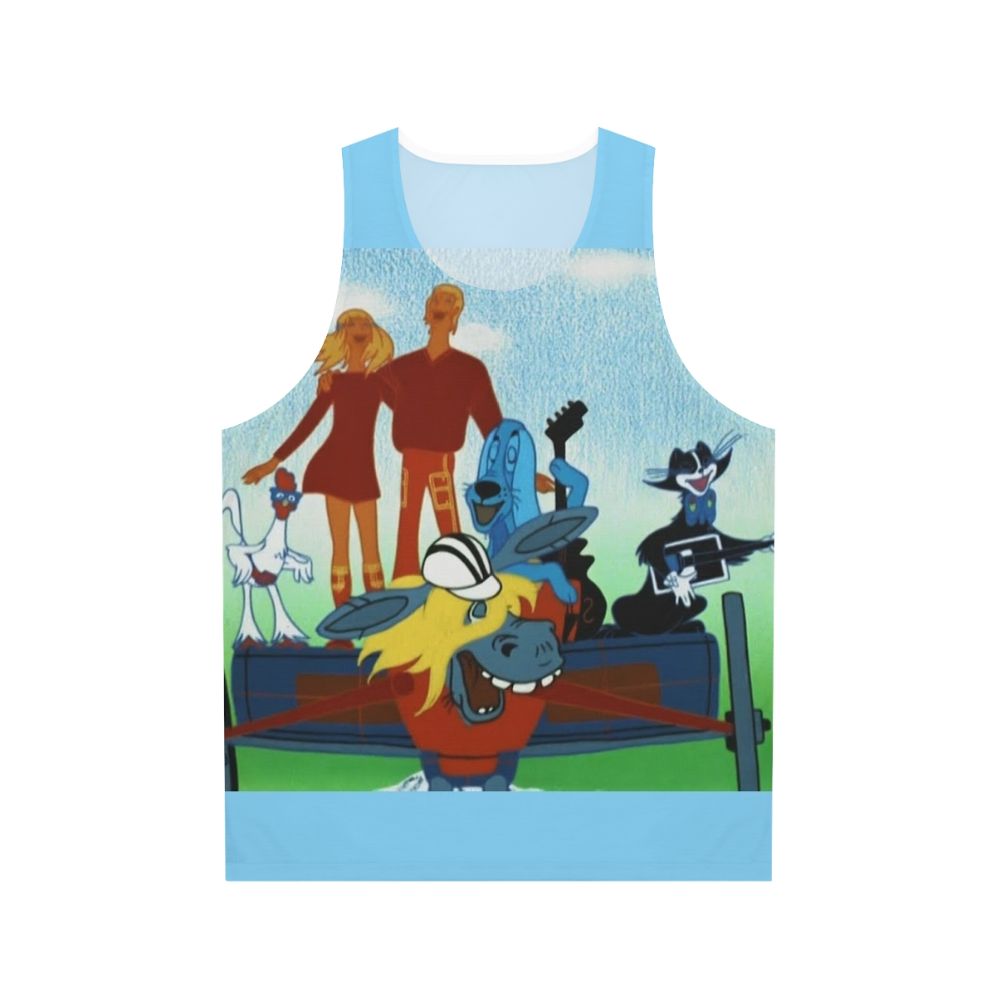 Unisex tank top featuring characters from the Soviet cartoon "The Musicians From Bremen"