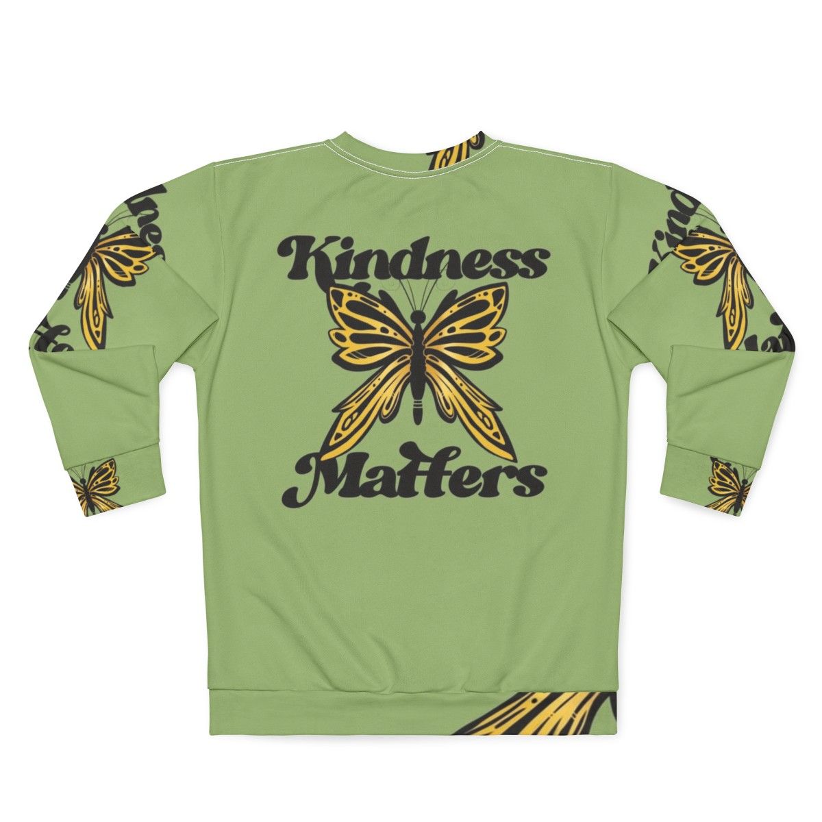 Kindness Matters Sweatshirt with Butterfly Design - Back