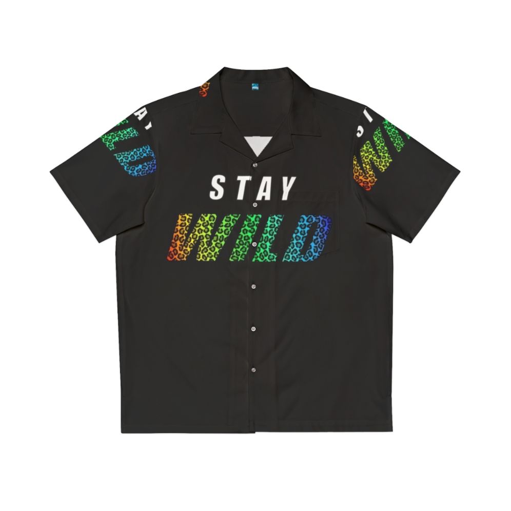 Vibrant Hawaiian Shirt with Stay Wild and Ben Azelart Design