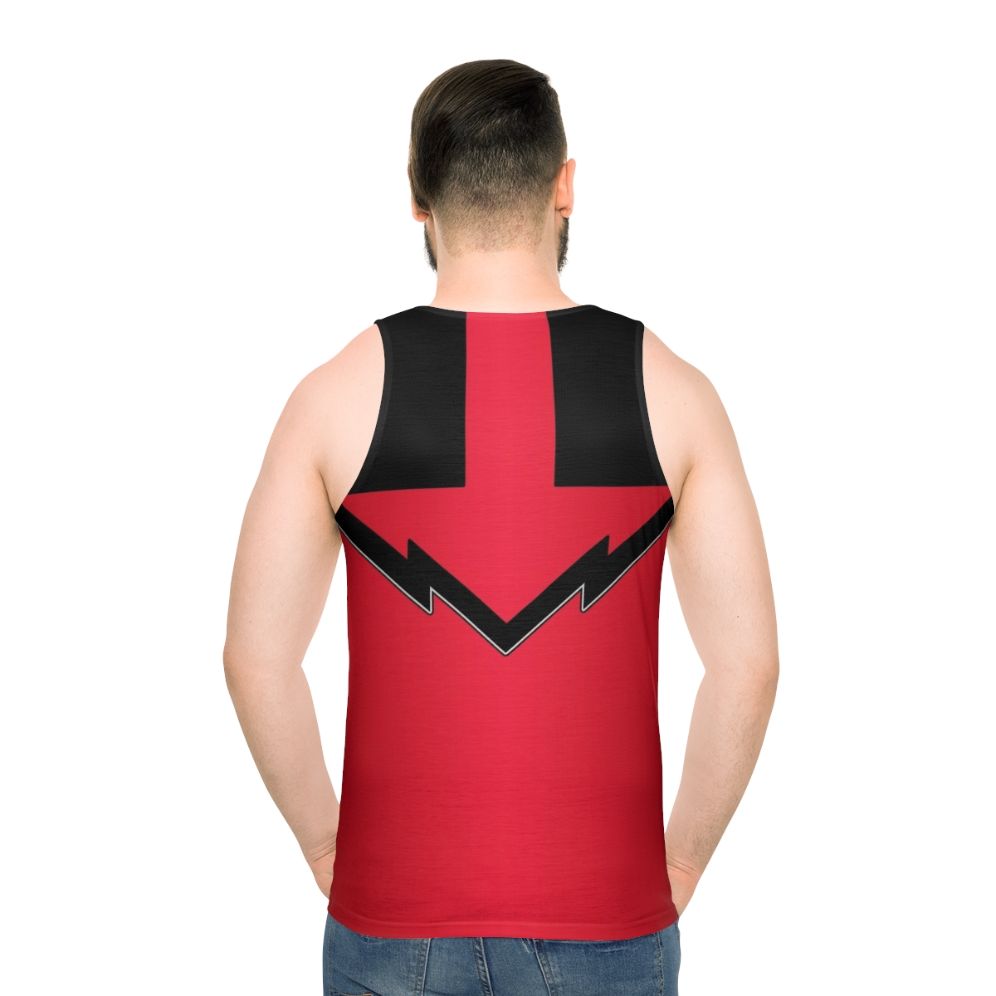 Timefire Unisex Tank Top featuring power rangers and time travel design - men back