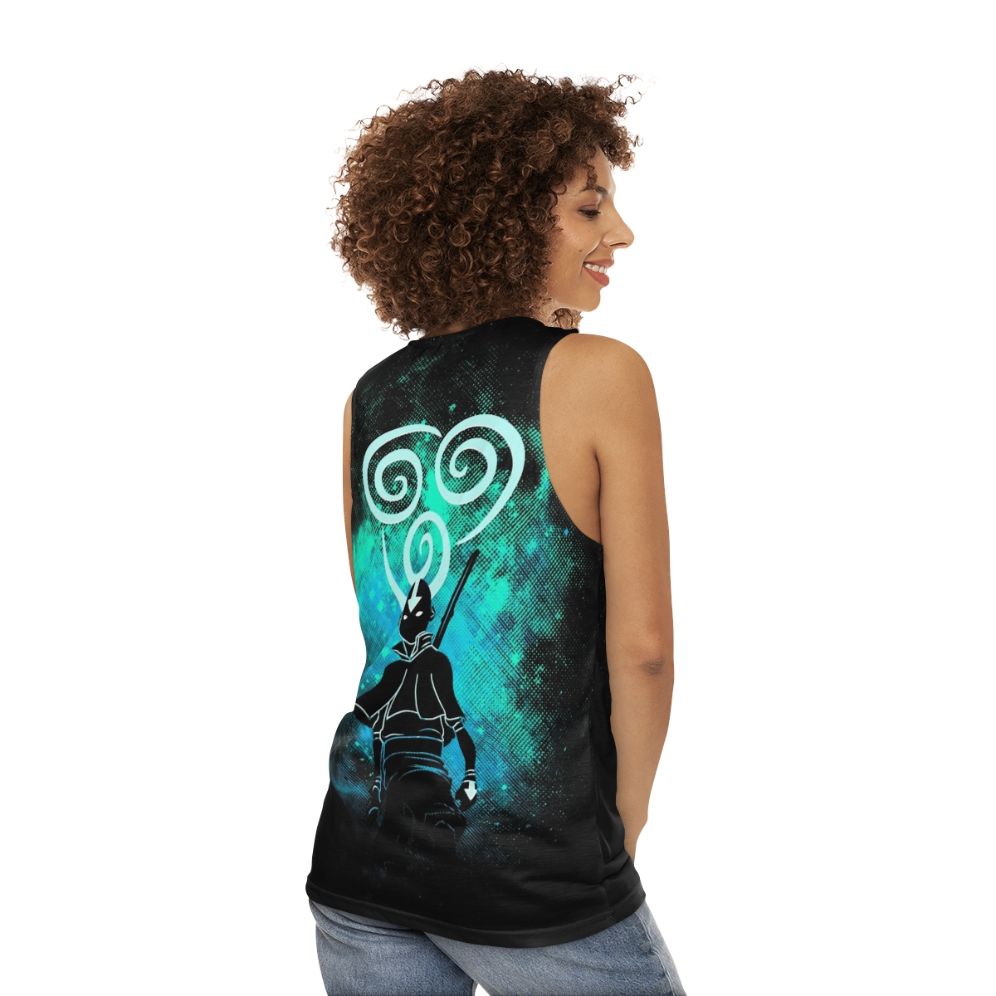 The Last Airbender inspired unisex air art tank top - women back