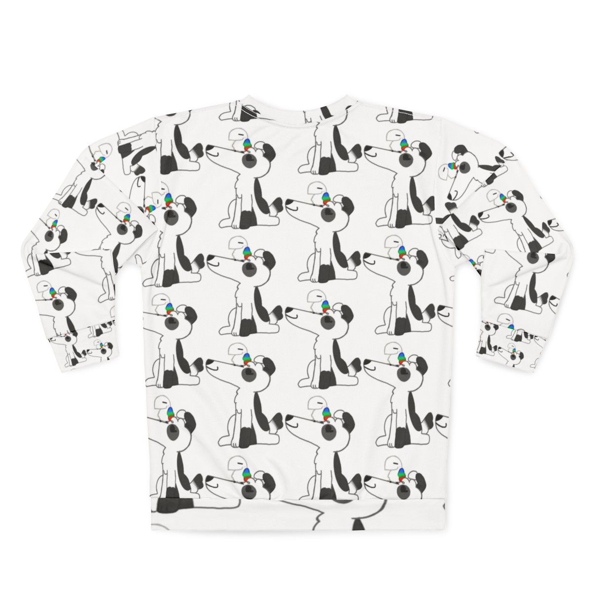 Dog and bird print sweatshirt - Back