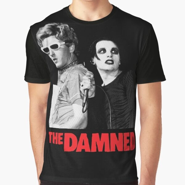 A graphic t-shirt featuring the legendary punk rock band The Damned