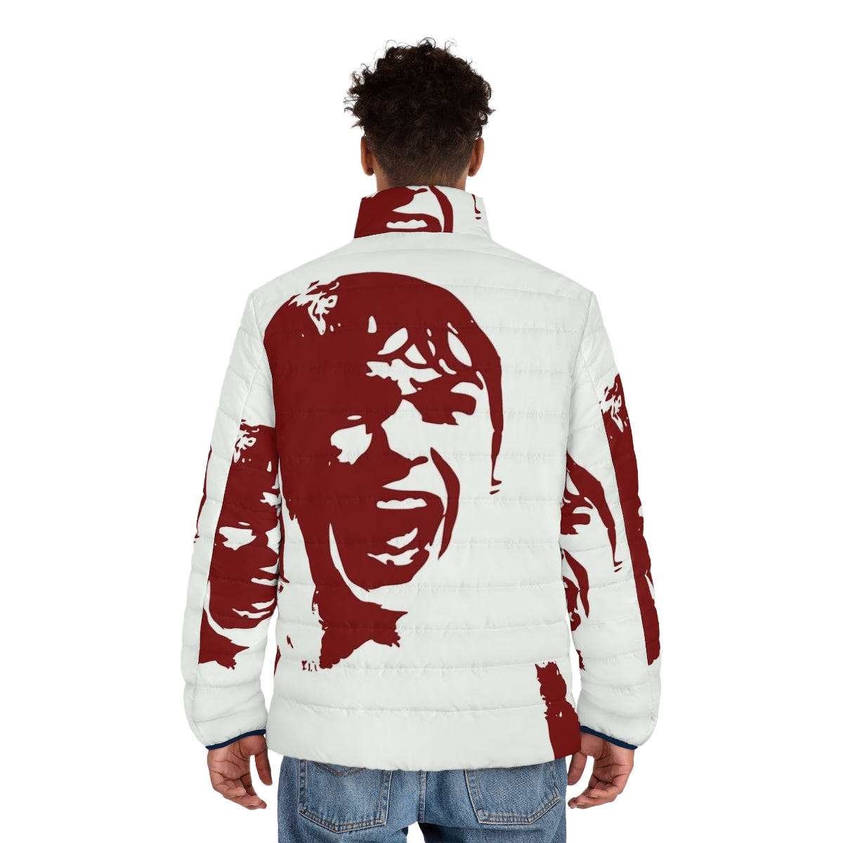 Psycho Puffer Jacket featuring a Hitchcock movie-inspired design - men back