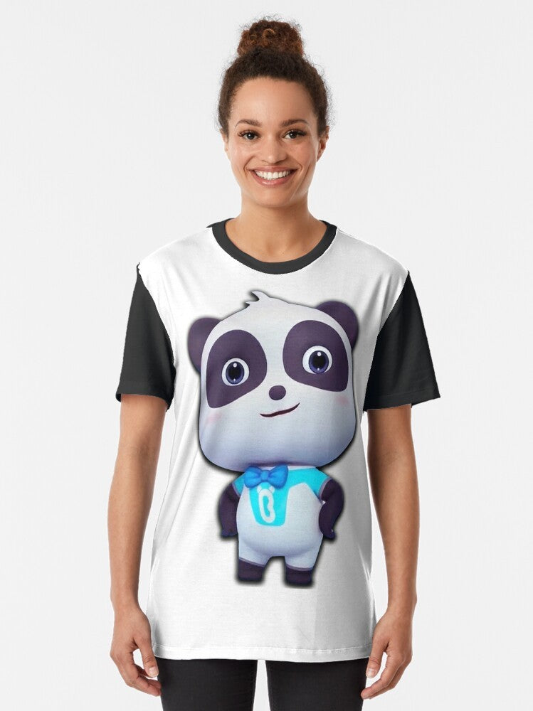 Kiki Panda cartoon panda graphic t-shirt for children - Women