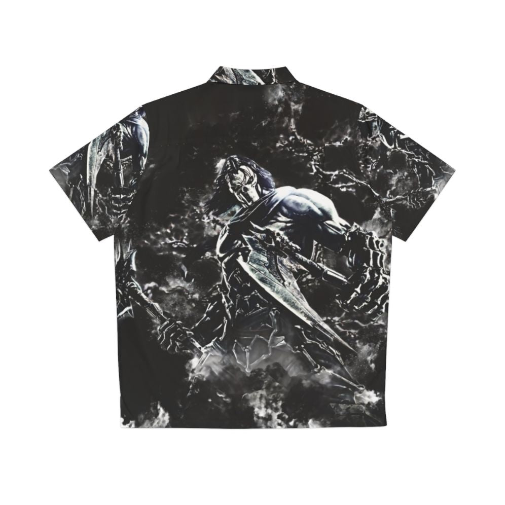 Apocalypse Hawaiian Shirt with Dark Souls and Goth Gaming Motifs - Back