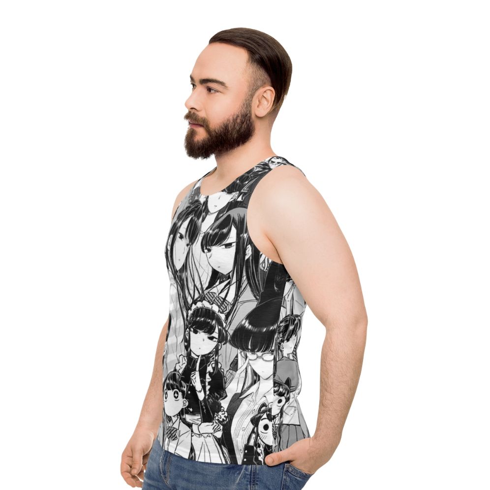 Komi the Silent Goddess Unisex Tank Top - men side