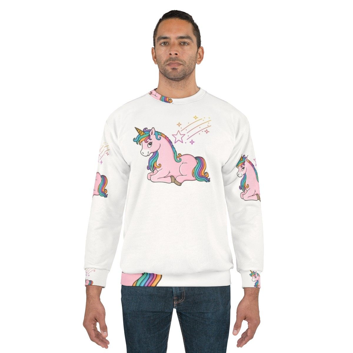 Legendary Animals Sweatshirt with Mystic Dragon and Lightning Bolt Design - men