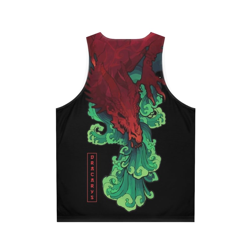 Japanese Dracarys Unisex Tank Top - Back