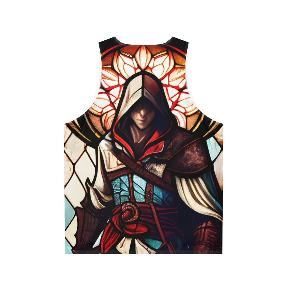 Assassin's Creed Stained Glass Unisex Tank Top - Back