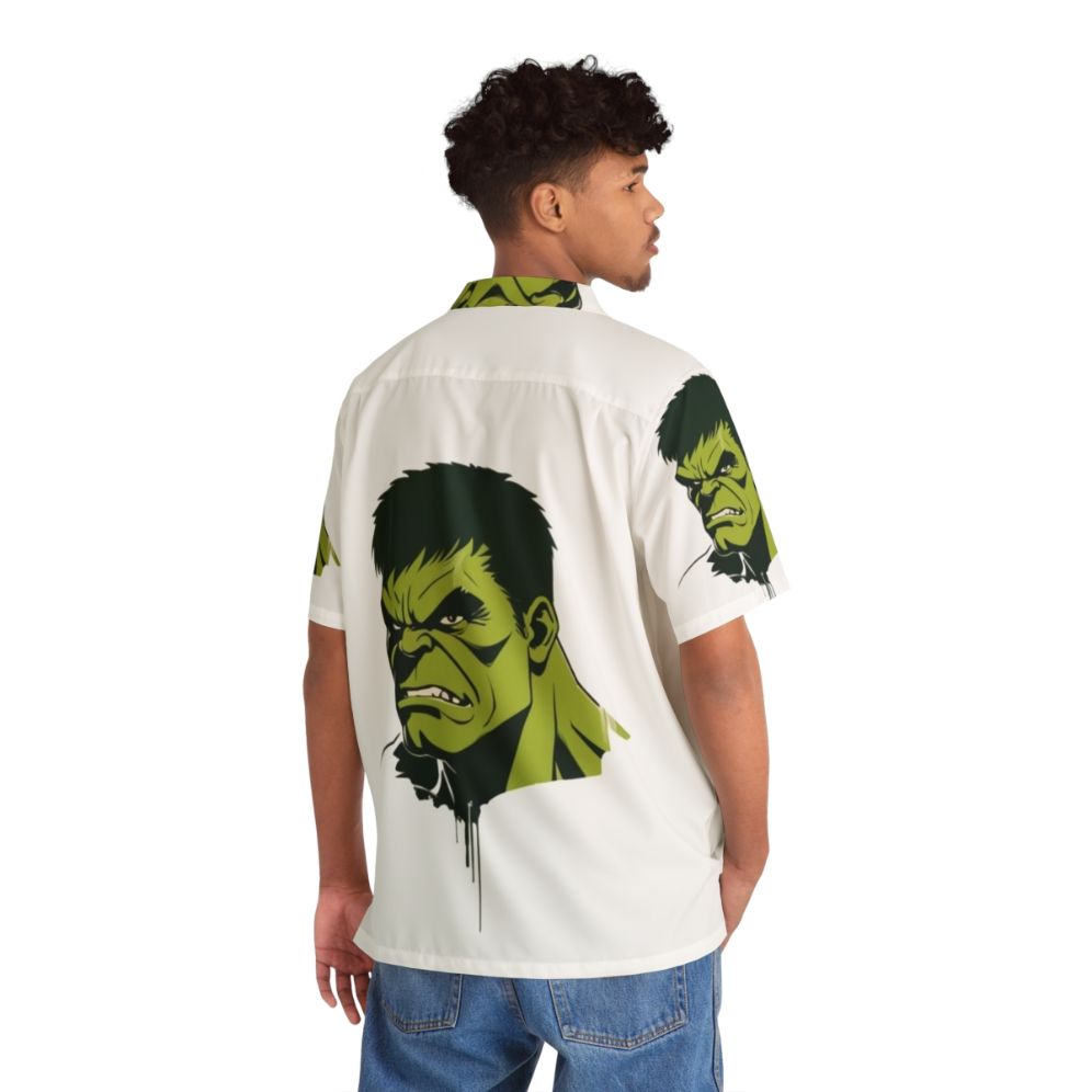 Superhero Hawaii Shirt with Marvel Avengers Endgame and Hulk Graphics - People Back