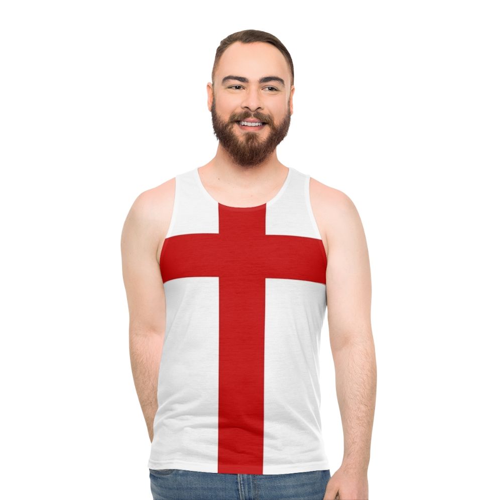 Patriotic St George Cross unisex tank top - men