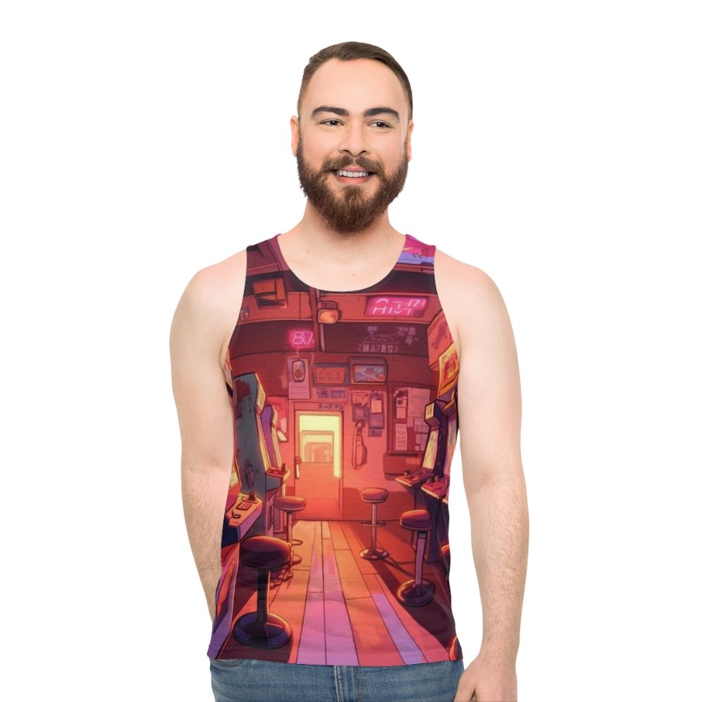 Retro Arcade Inspired Stranger Things Unisex Tank Top - men