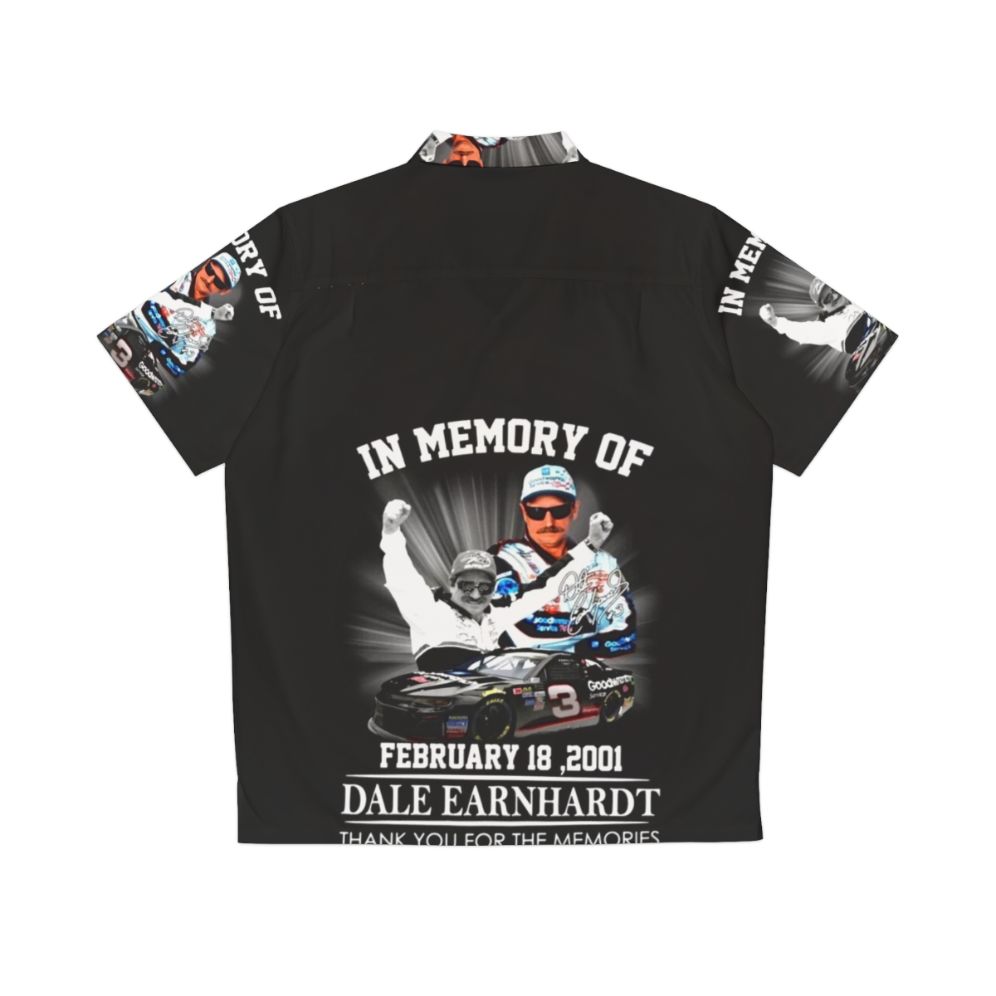 Hawaiian shirt honoring NASCAR driver Dale Earnhardt - Back