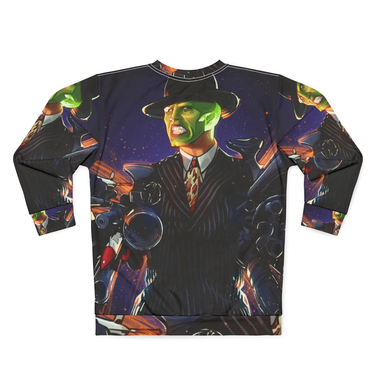 The Mask Sweatshirt 3 featuring the iconic green superhero character from the Jim Carrey comedy - Back