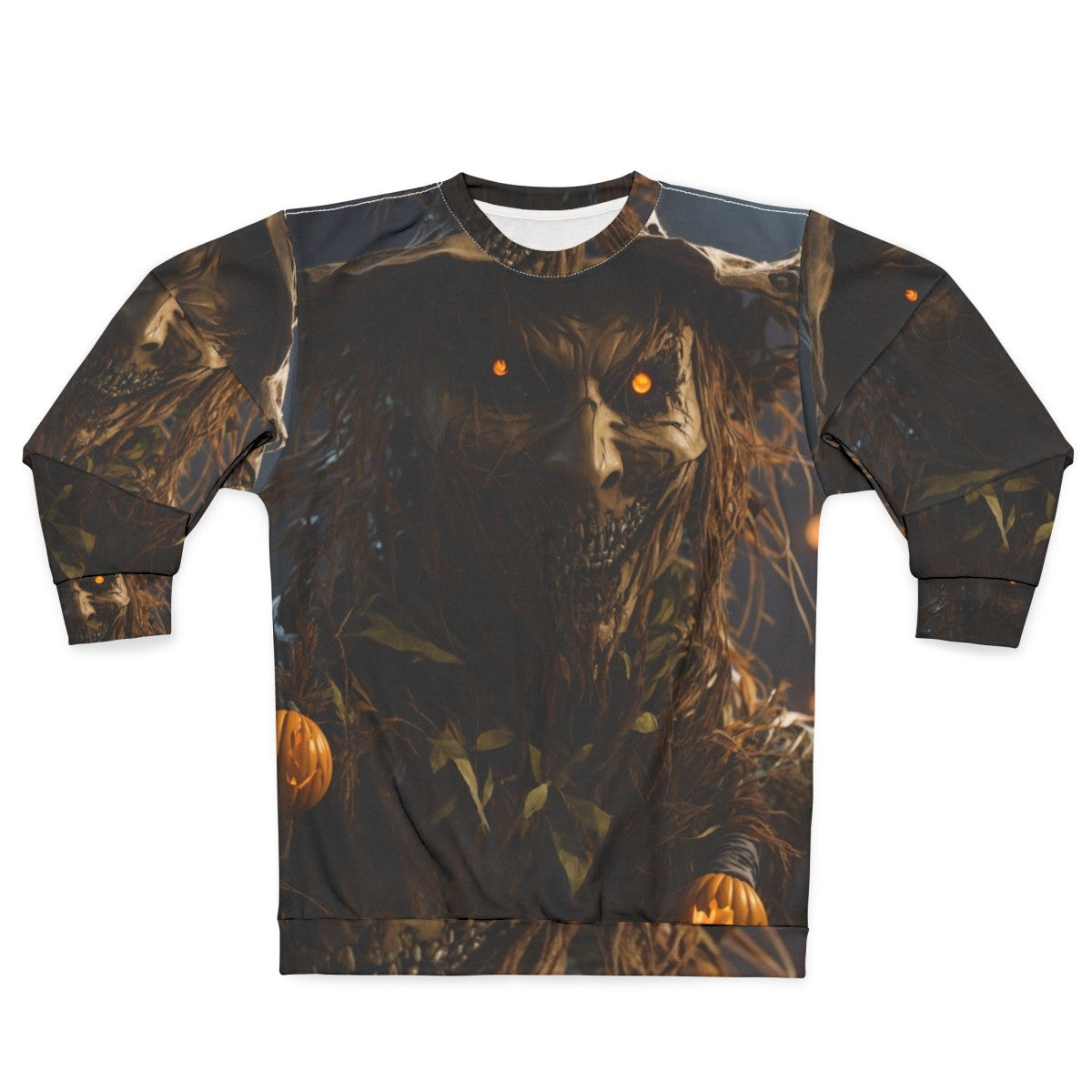 Scary scarecrow Halloween sweatshirt