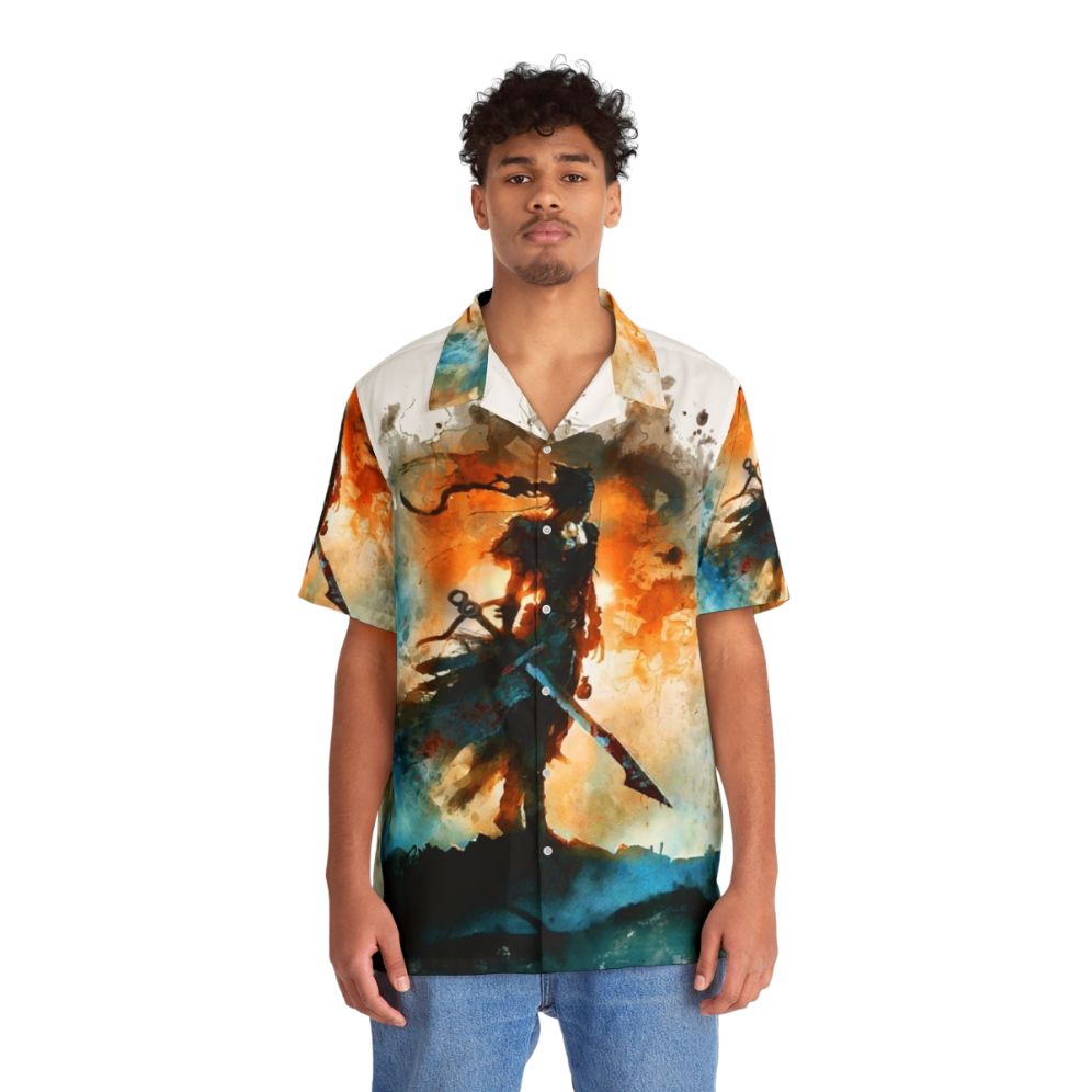 Hellblade Senua's Sacrifice Norse Mythology Hawaiian Shirt - People Front