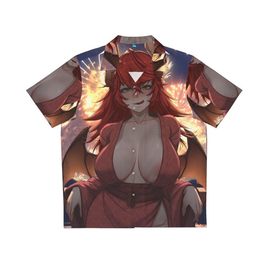 Zentreya Dragon Girl Kimono Hawaiian Shirt